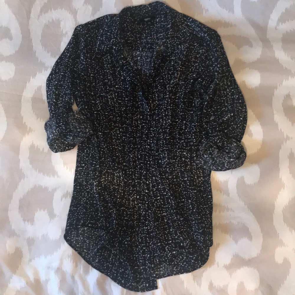 Black & White Speckled Button Down